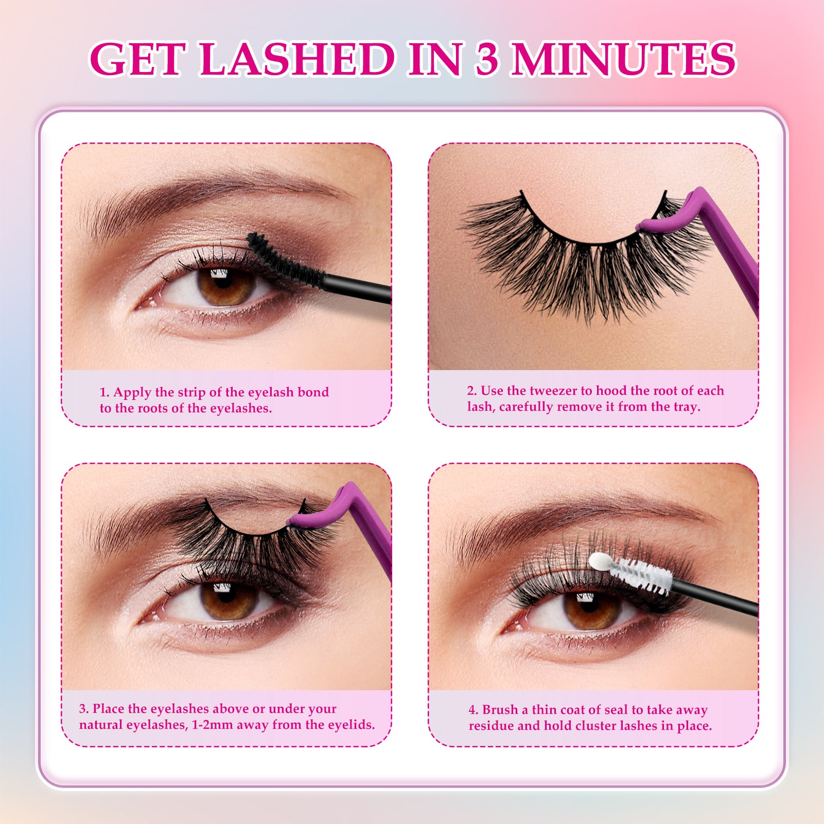 3D Premium Faux Mink False Eyelashes MK-01