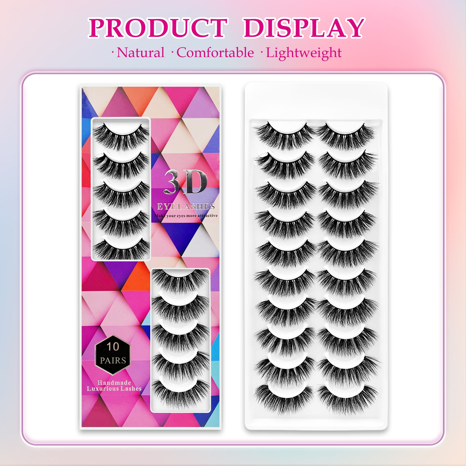 3D Premium Faux Mink False Eyelashes MK-01